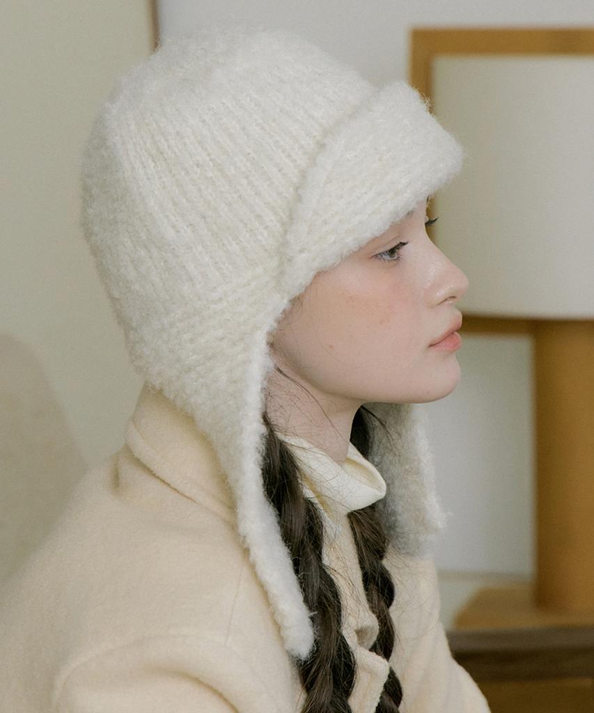 REORG Soft Earflap Hat Cozy Ivory