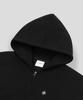 Slow Record House Crop Zip-Up Hoodie_Black