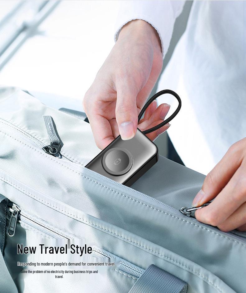 Cross-Border 3-in-1 Magnetic Wireless Charger: 22.5W Power Bank for Watch, Earphones, and Phone.