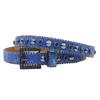 Women's 2.3cm Wide Rhinestone Leather Belt - European and American Cowboy Style Waistband