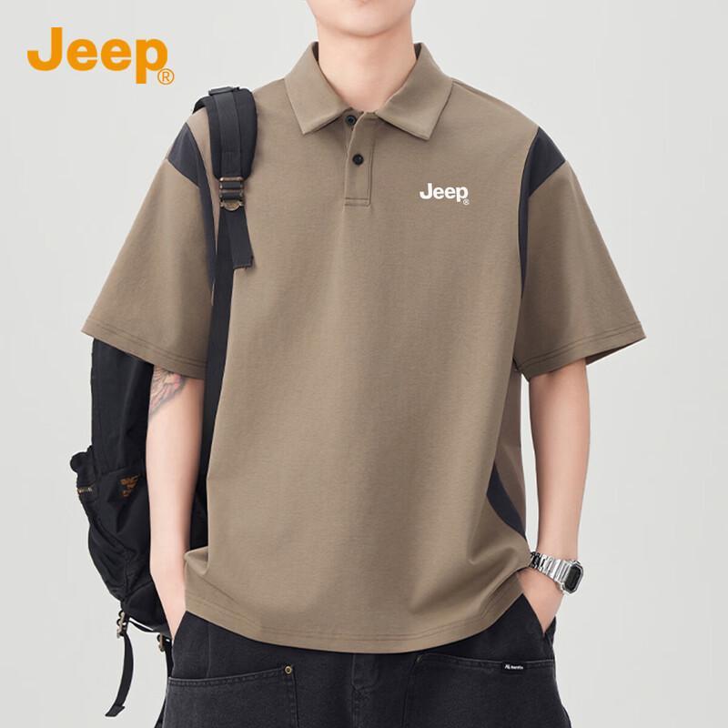 JEEP Men s Spliced Casual Polo Shirt 2XL