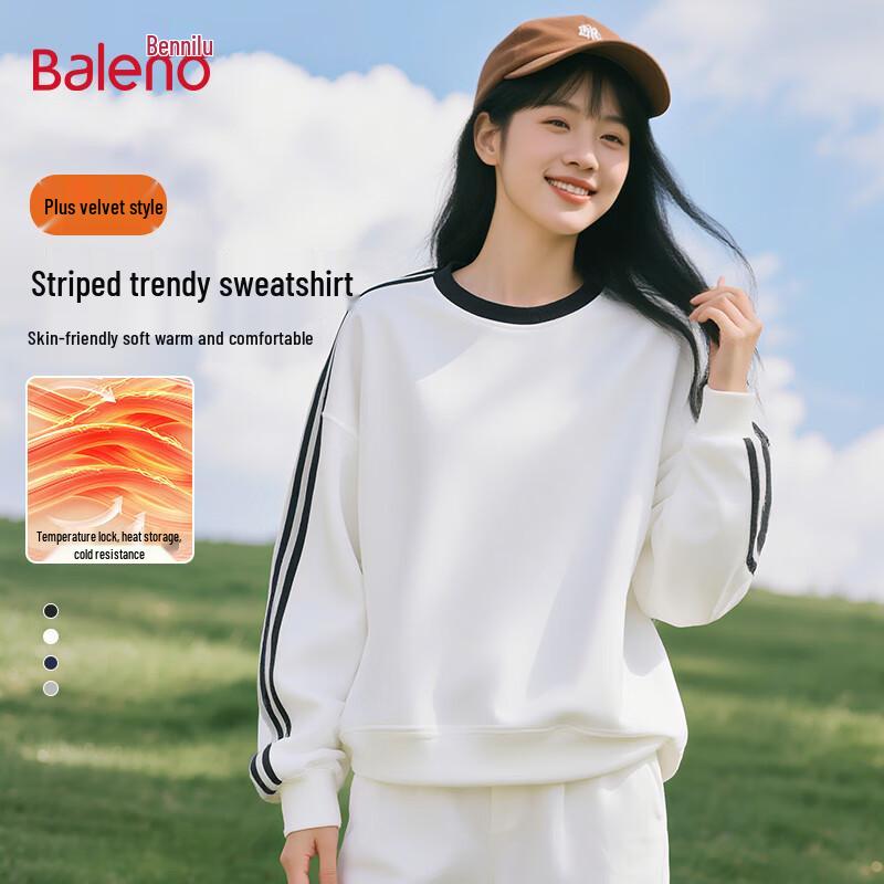 Baleno Women's Color Block Stripe Long Sleeve Sweatshirt