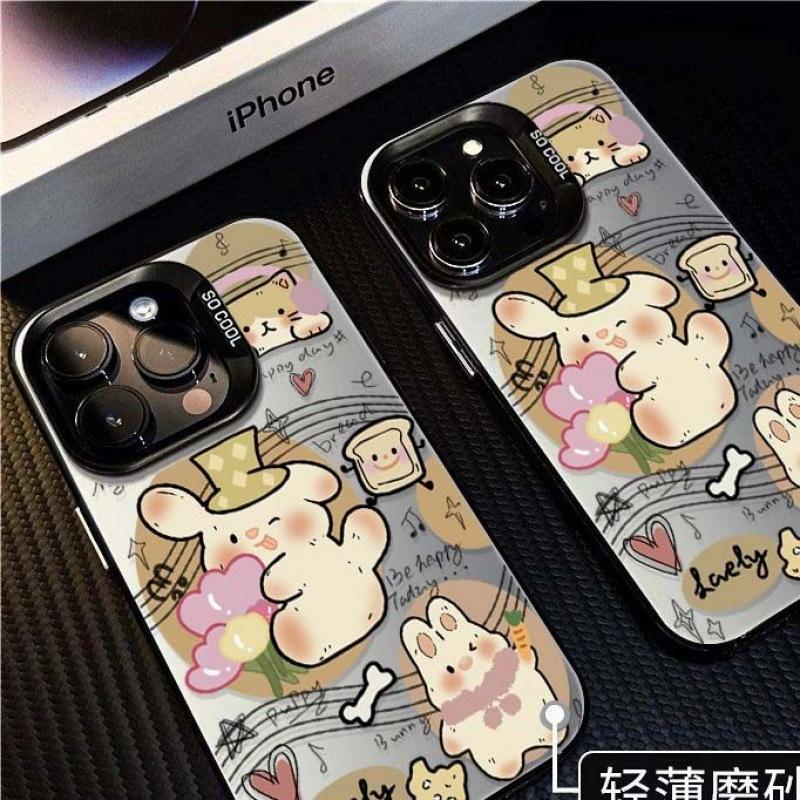 Music note cute animal creative hard shell 15 for apple 14promax mobile phone case 13 simple 12 anti-drop 11