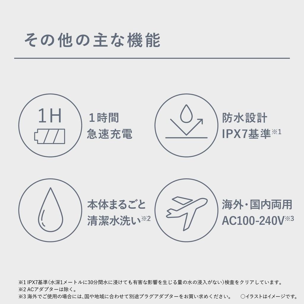 Panasonic with for Domestic and International Fast Silver Men's Shaver, 3-Blade, Trimmer, Use, Charging, (ES-RT4N-S)