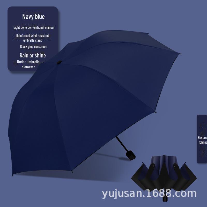 Trefaldigt automatiskt UV-skyddande paraply med anpassad logotyp
