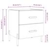 VidaXL Tables de chevet 2pcs gris béton 40x35x47,5cm bois d’ingénierie 827333