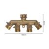 Heavy Duty Construction Way Garden Hose Splitter Leak Proof Design Shut Off Valves Manual Measurement Deviation