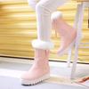 Winter Warm Snow Boots Inner Height Increase Medium Boots Rabbit Fur Boots Bow Platform Boots  Boots