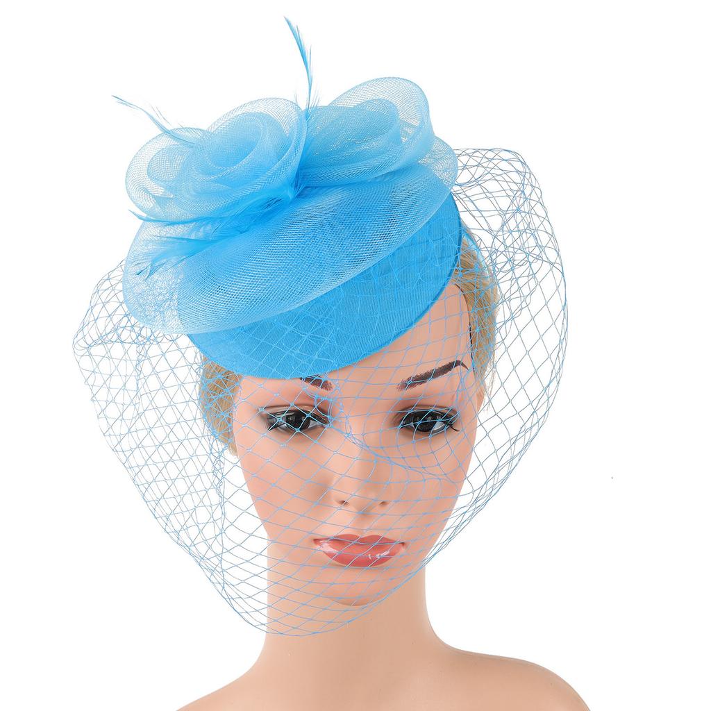 Frauen Mädchen Mesh Fascinators Hut Cocktail Party Stirnband Kopfschmuck Hochzeit Hut