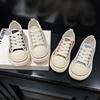 Frühjahr und Sommer 2025 neue koreanische Version von Canvas-Schuhen, Studentinnen tragen vielseitige Freizeitschuhe mit dicker Sohle, Ins-Trend-Board-Schuhe, Damenschuhe