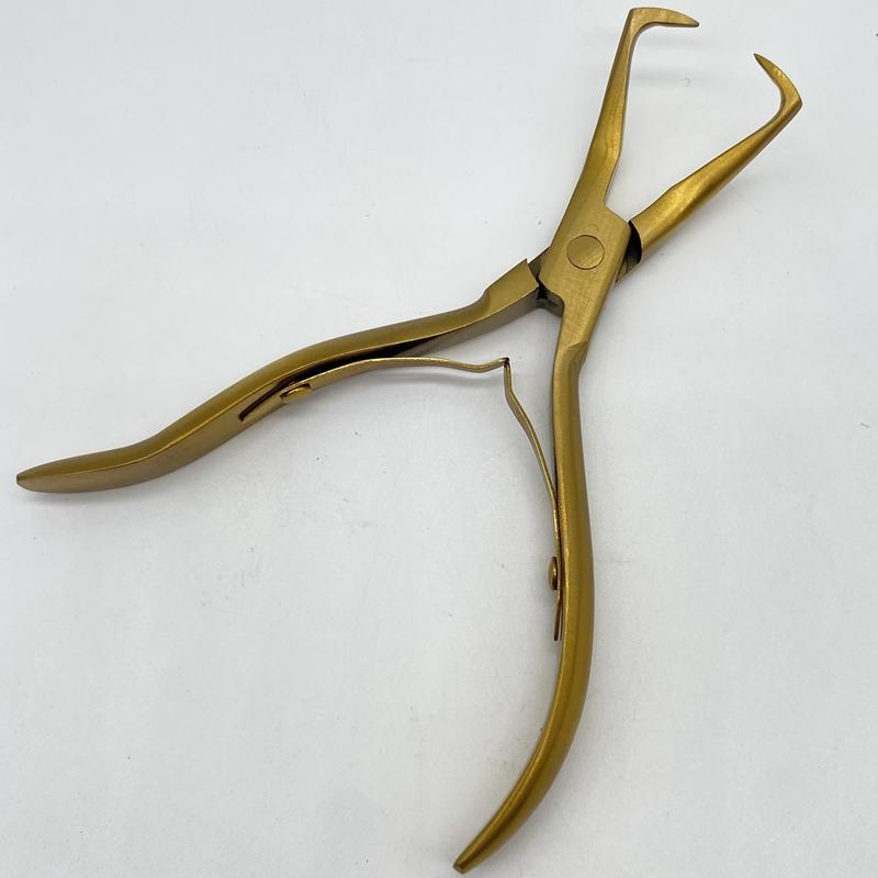 1 buc Clește Argintiu din Oțel Inoxidabil de 5,5 inch cu două cârlige Instrumente de Îndepărtare a Extensiilor de Păr cu Keratină