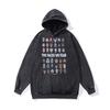Autumn And Winter Men'S Hooded Sweater American Retro 430G Pure Cotton Washed Old Printed Hoodie For Men And Women