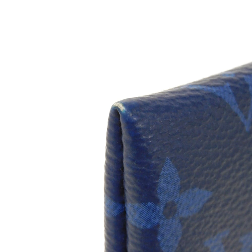 Used 12564 Discovery PM Pochette M30278 7952 LV Logo Flower Blue D-Ring Silver Taiga Rama Monogram Cobalt Men's from