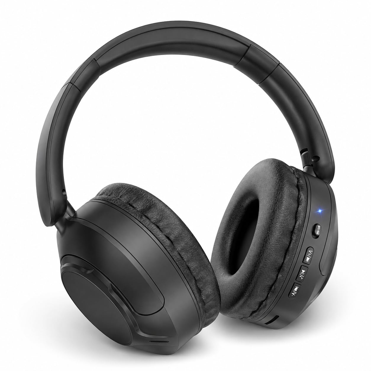 Bezdrátová sluchátka Bluetooth 5.4 s aktivním potlačením hluku (ANC), 50 hodin přehrávání, TF karta, Kabelové a bezdrátové připojení, 40mm měniče, Hi-Fi