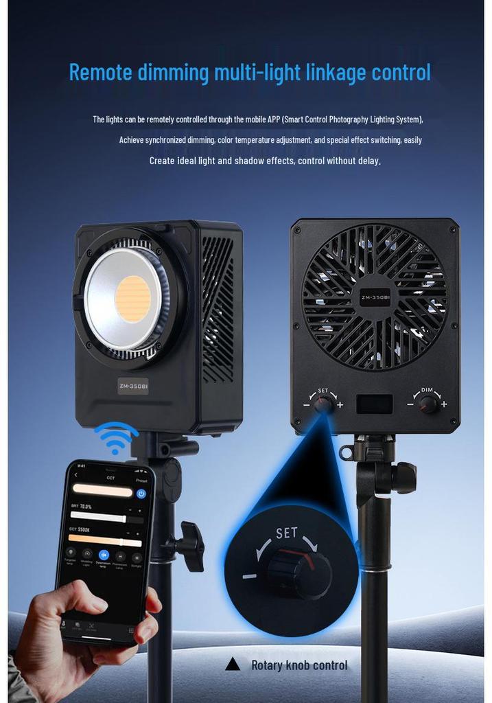 ZM-350Bi 300W Soft Light Lamp for Live Streaming & Portrait Photography