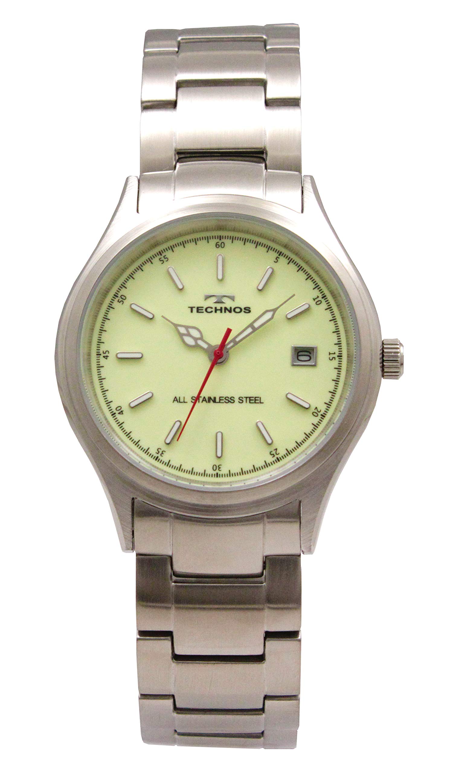 

Technos T9656SM Men s Silver Watch with 3 Hands and Date