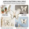 Acrylic Butterfly Wall Hanging Planter Shelf Wooden-Craft Home Decoration