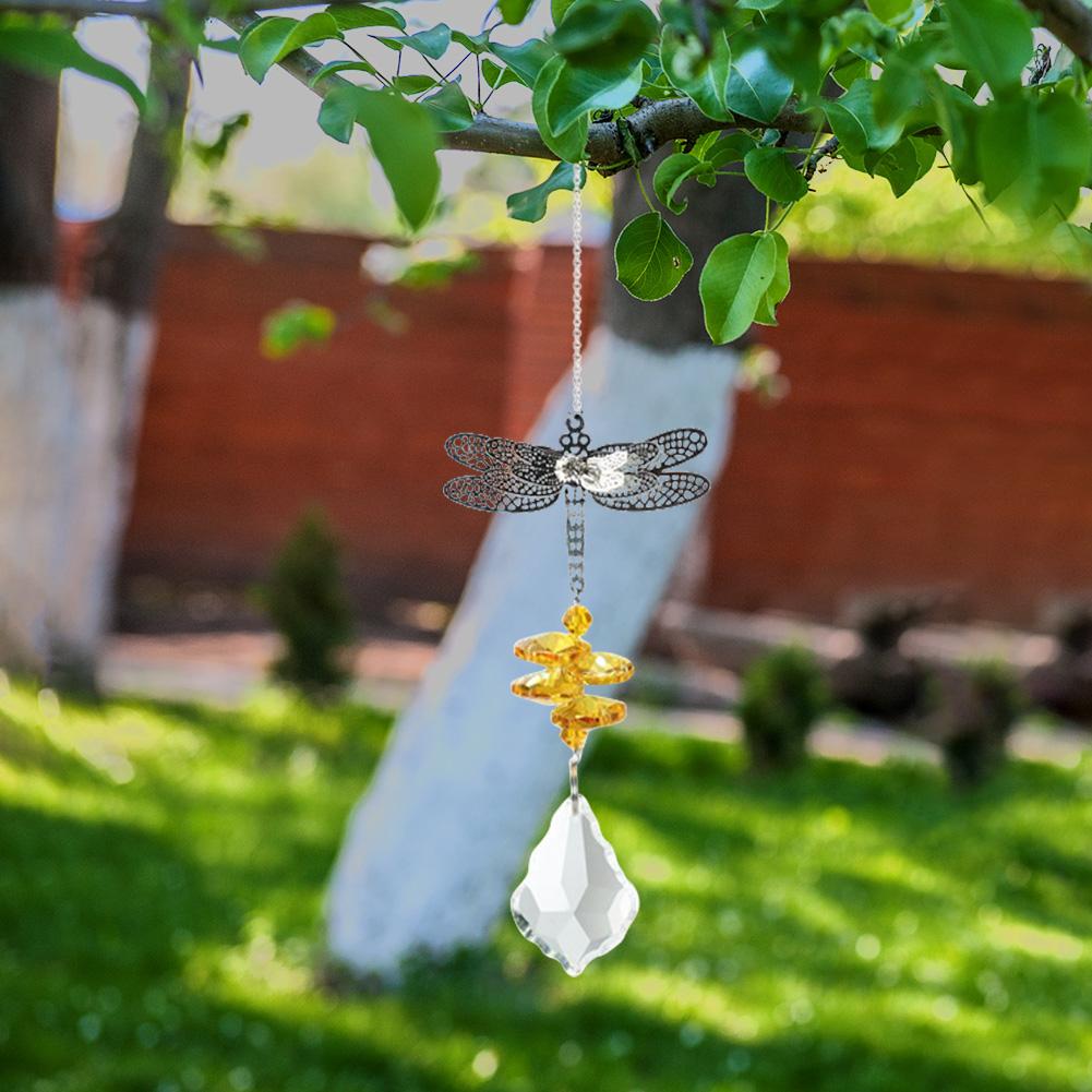 Dragonfly Handcrafted Hanging Crystal Garland Pendant DIY Chandelier Jewelry Center Part Window Garden Decoration
