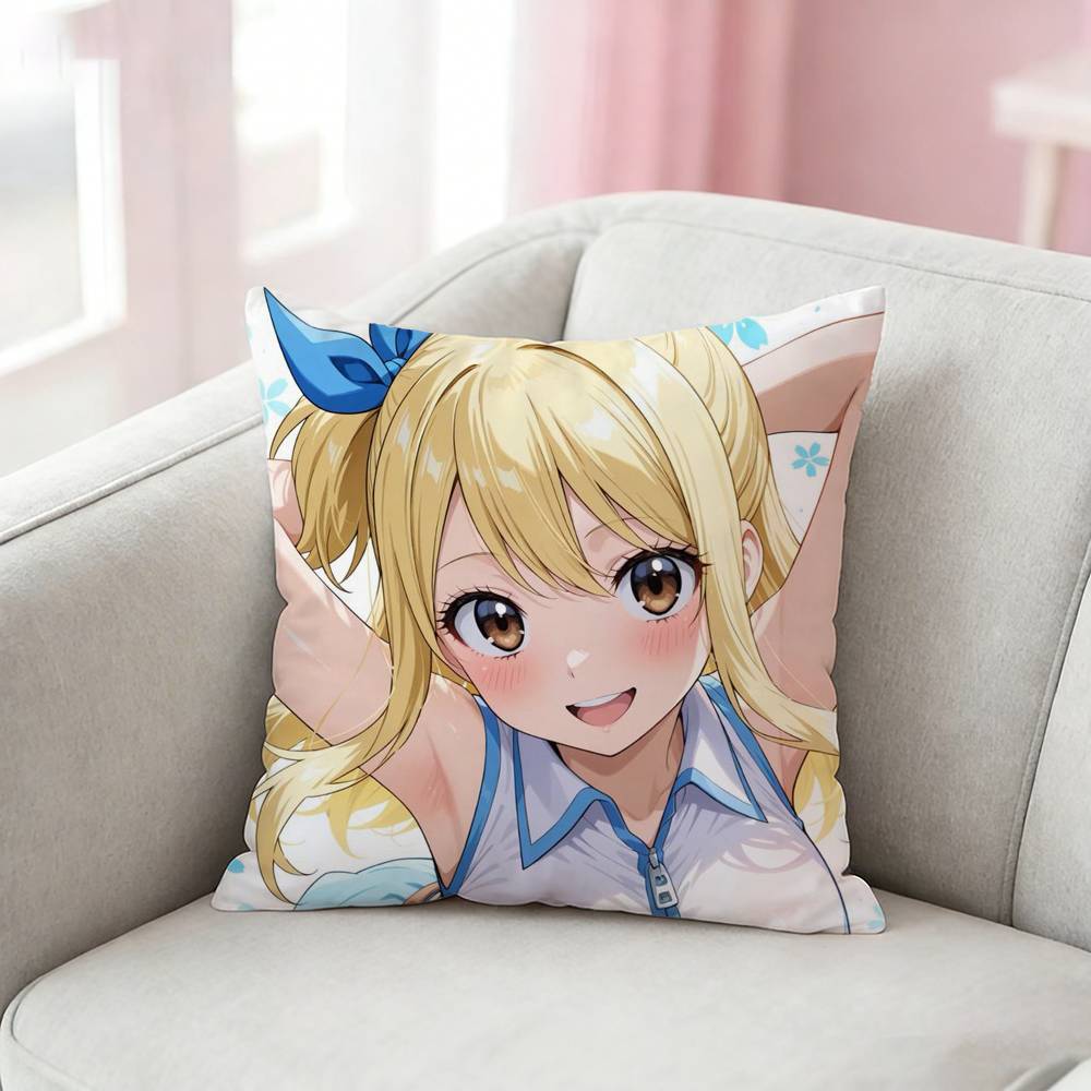 Fairy Tail Anime Pillow Case Cushion Cover Throw Pillow Case For Car Sofa
