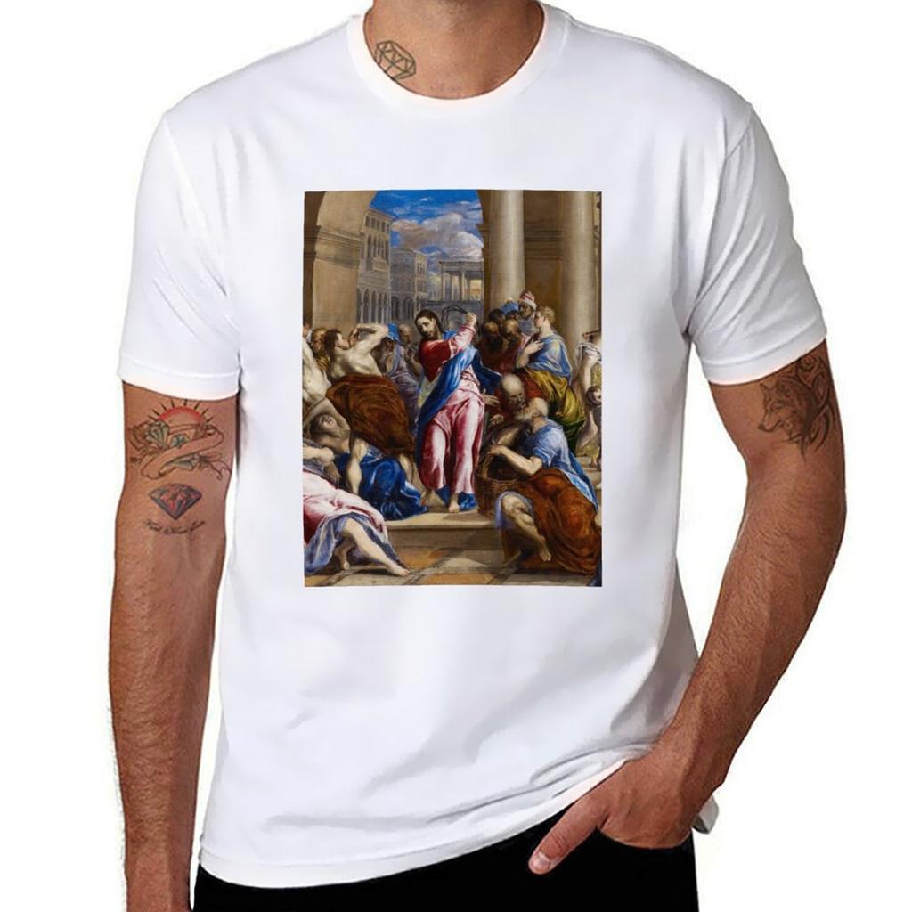Jesus Christus vertreibt die Geldwechsler aus dem Tempel Christliche Kunst Malerei von El Greco Reinigung des Tempels 1600A T-Shirt