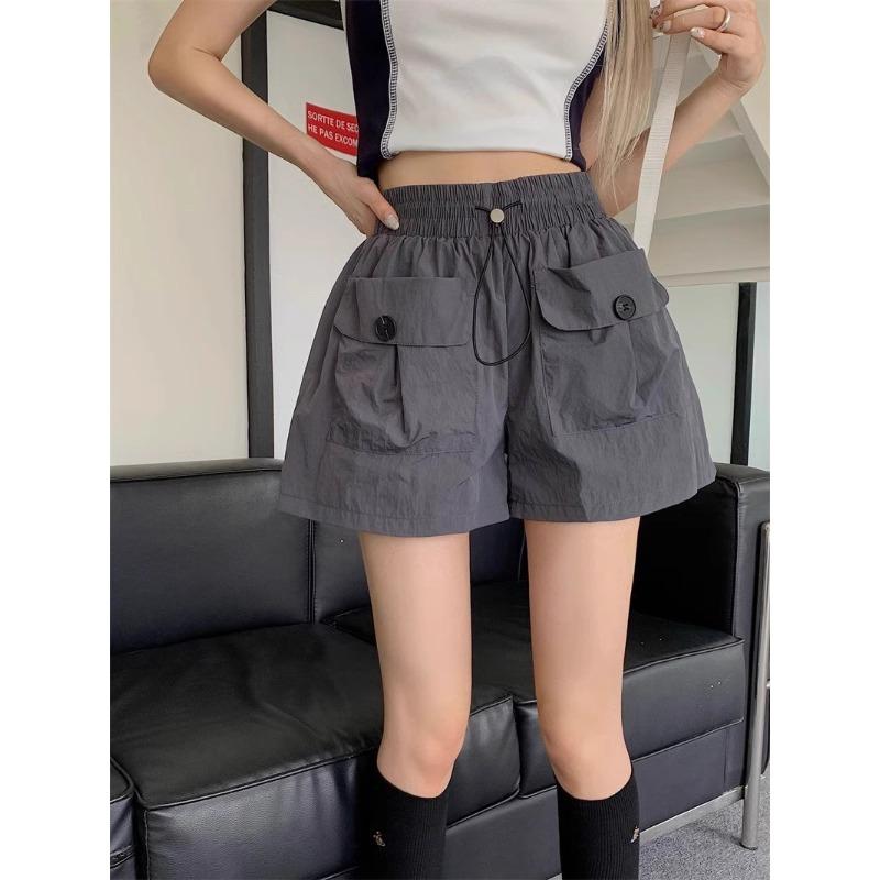 

Новые летние брюки с высокой талией, большого размера, облегающие и универсальные, широкие брюки, рабочие шорты в стиле ретро для женщин 4XL