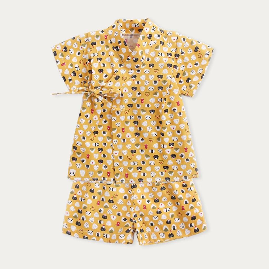 SLINX Baby Jinbei Set for Top and Japanese Floral Perfect for Boys and Fireworks Summer Obon and Summer Cool Loungewear and HF11 Sizes Kids, Bottoms,