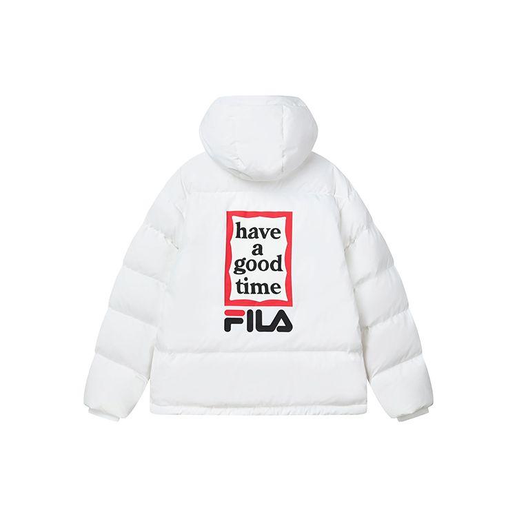 

FILA X Have A Good Time Logo Print Sports Casual Hooded Down Jacket Women Jacket Standard-White F11U149902F-WT XL