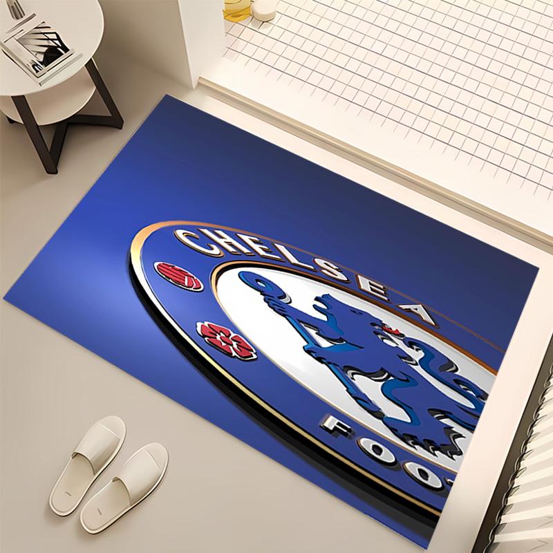 1pc Chelsea FC logo Print Area Rug - Soft, Washable Non-Slip Indoor Mat, Living Room, Home Office Decorative Rug,Office Decorative