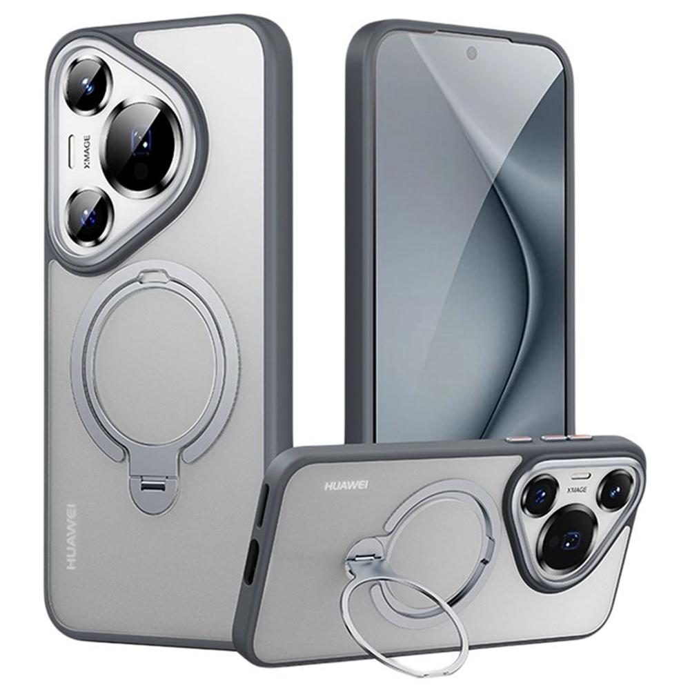 

For Huawei Pura 70 Pro+/Pura 70 Pro Phone Case Kickstand Matte Back Cover Magnetic Case D