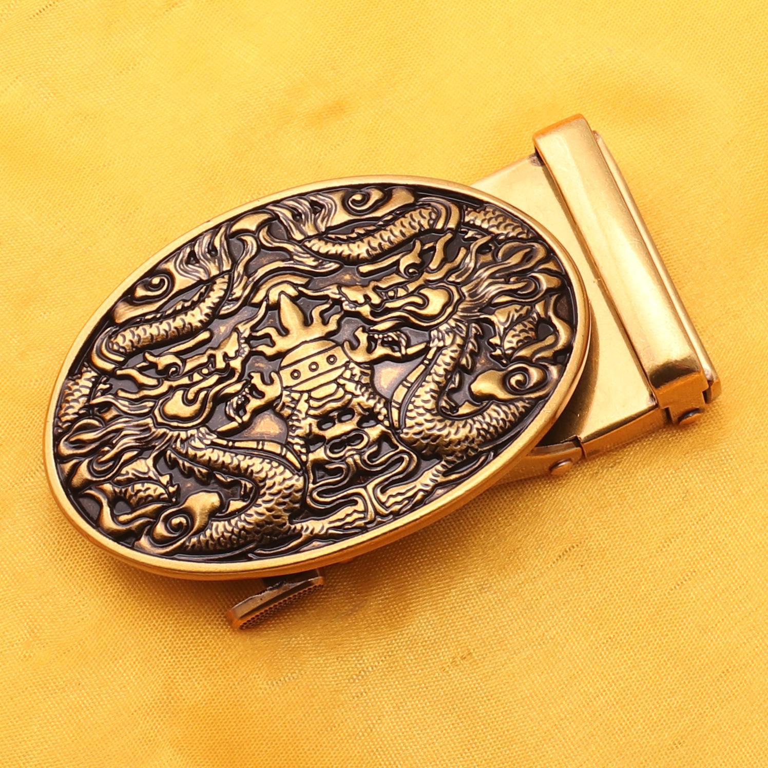 Роскошная пряжка для ремня из цинкового сплава в виде головы дракона, кожаный ремень, 4.0 Ретро