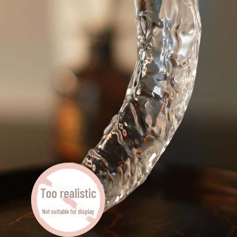 Mi Ji Eggless Transparent Manual Female Masturbator - Penis-Shaped Adult Toy (30/box)