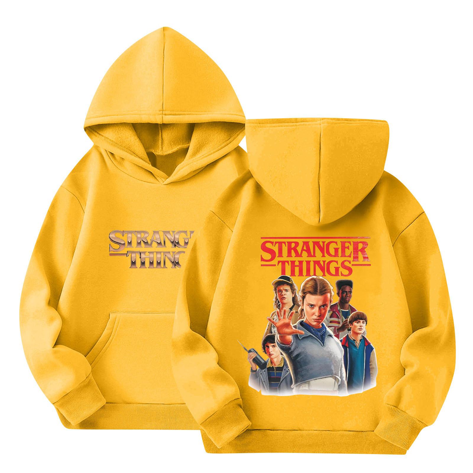 

Детская толстовка с капюшоном, с градиентным принтом, с длинными рукавами, свободная толстовка, толстовка 110 жёлтый