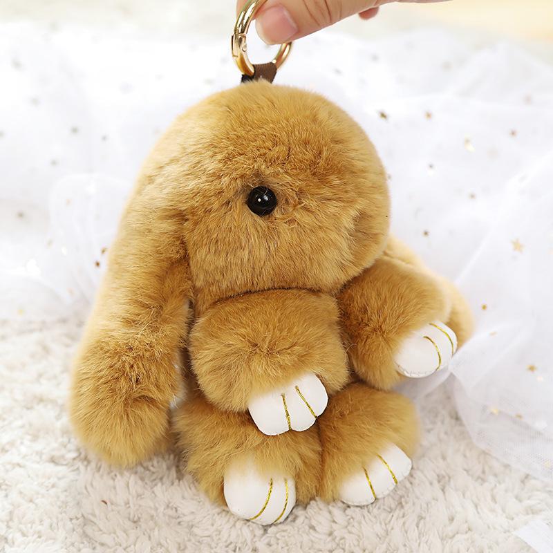 15cm Rex Konijnenbont Dood Konijn Hanger Schattig Simulatie Konijn Pluche Speelgoed Tas Hanger Poppen Spelen Dode Konijnen Sleutelhanger Speelgoed