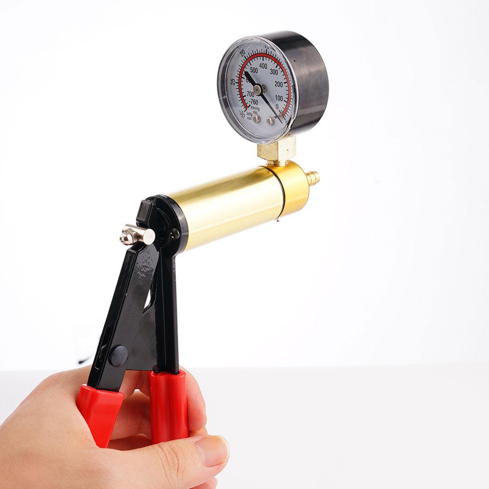 Manual Vacuum Pressure Pump Test Kit Strong Force Oil Suction Tool Solid Metal Handle Replaceable Cylinder Head Gasket Spiracle