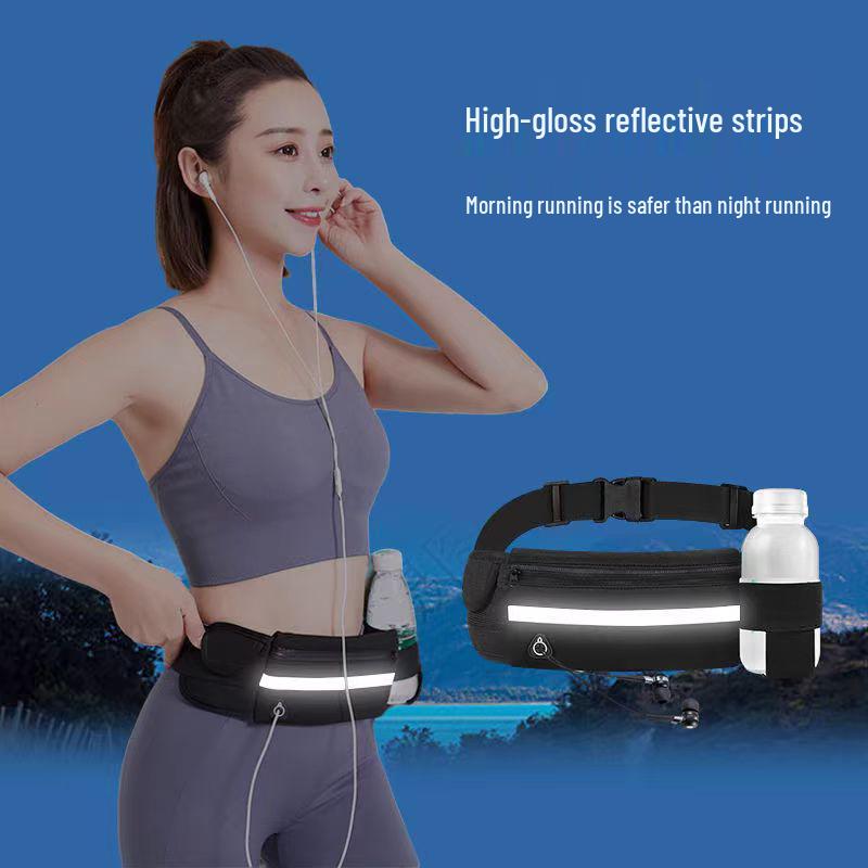 Wasserdichter Diebstahlsicherer Lauf-Hüftgurt mit Handy- und Wasserflaschenhalter für Männer und Frauen - Ideal für Fitness, Radfahren und Sport.