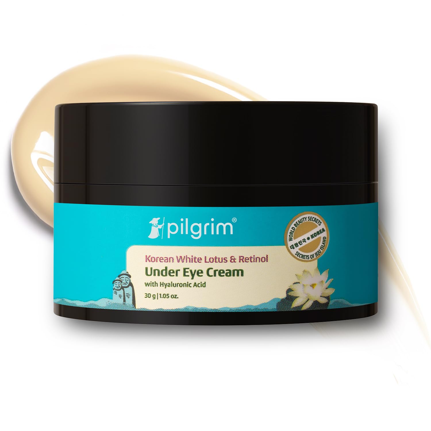 Pilgrim Retinol Under Eye Cream 30g for Dark Circles Puffiness Fine Lines with Vitamin C & Hyaluronic Acid