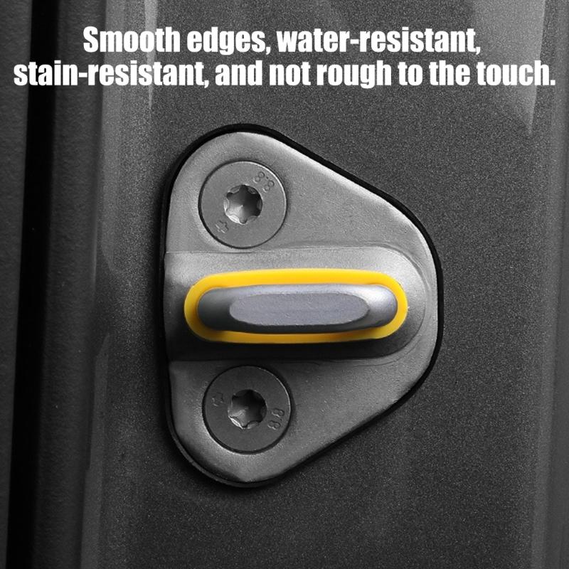 Auto Door Buffer Pad Silicone Shock Absorb Noise Reduction Strips Universal Edge Guards 4Pcs for Most Cars & SUVs