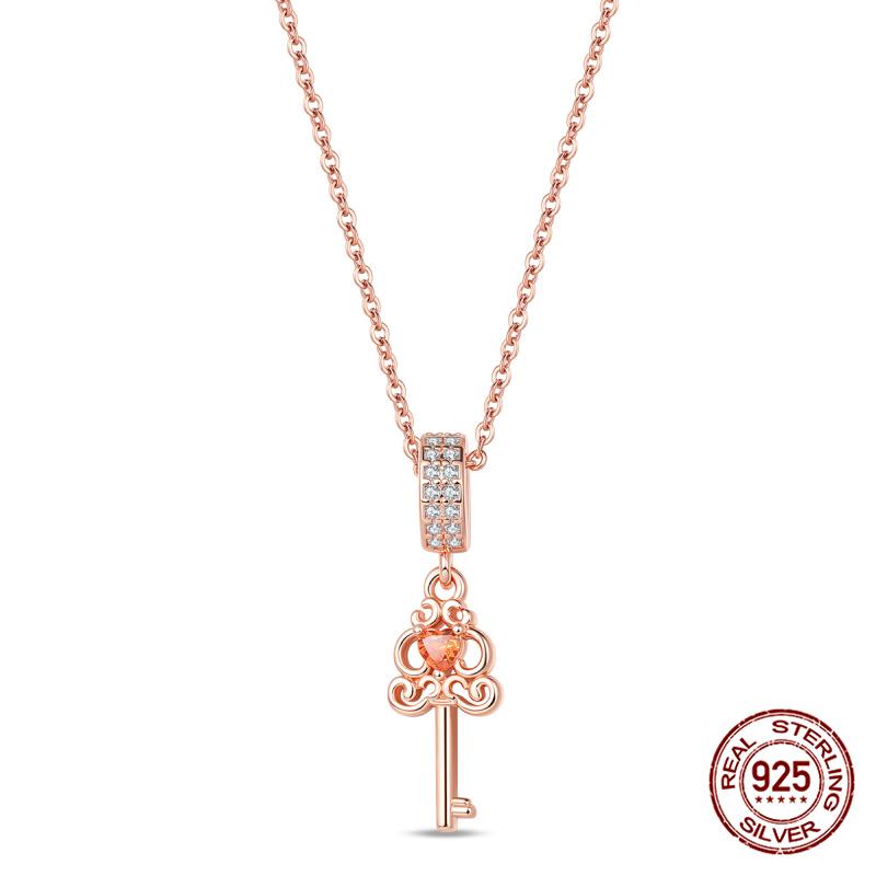 New Original 100% 925 Silver Firefly & Cross Guardian Pendant Women's Necklace Elegant Anniversary Birthday Gift