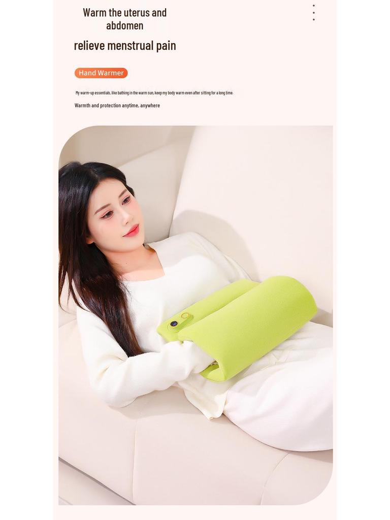 USB-Charged Graphene Plush Hand Warmer Bag: Safe, Constant Temperature, Explosion-Proof for Girls, Belly, and Baby Warmth