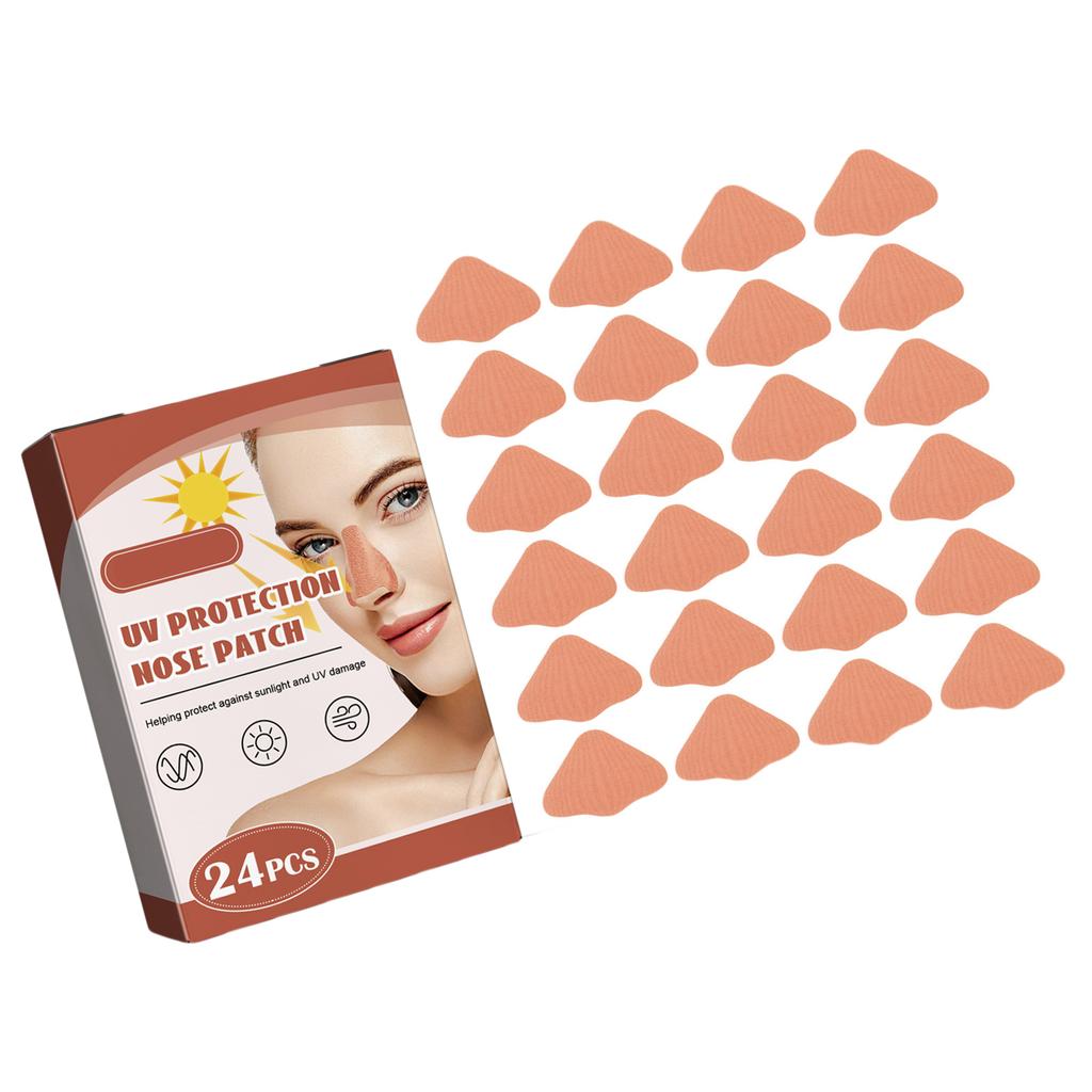 24Pcs Outdoor Sunblock Guards Nose Cover Stickers Sun Protection Nose Patches Nose Sunblock Patches for Men Women