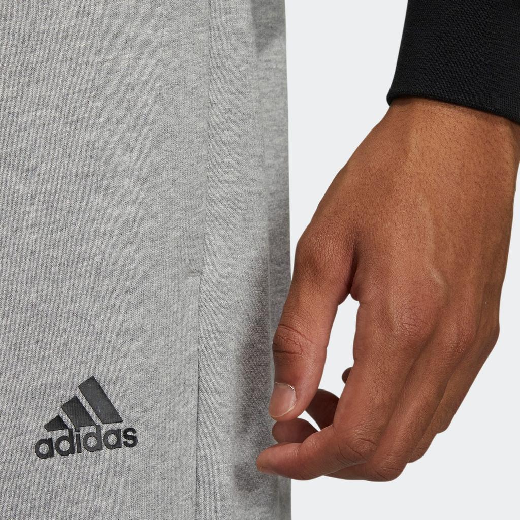 Adidas Knitted Sweatpants Men's Gray Moderate Cuffed Pants IB2732