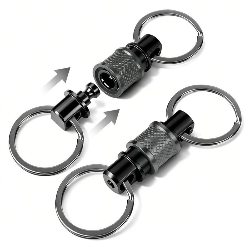 

Fast Release Mechanism Detachable Keychain Clip Quick Pull Keyring Outdoor Tool серый