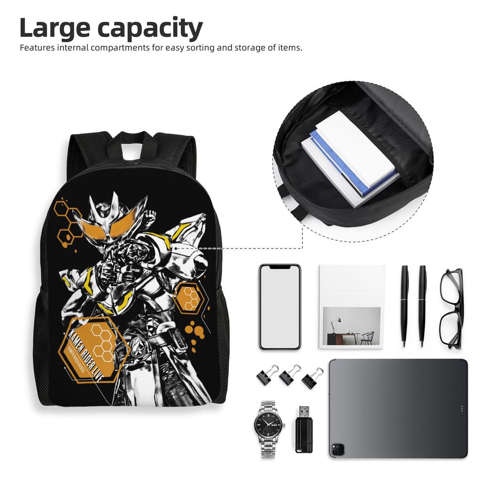 Fashion Backpacks Kamen Rider Live Daypack  Mochila Classic Campus Zipper Closure Rucksack