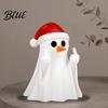Adorno de Fantasma Lindo Portalápices de Navidad con Gorro de Santa Organizador Divertido de Escritorio Accesorio de Foto Espeluznante para Fiestas Estatua de Halloween para Mesa Decoración para el Hogar