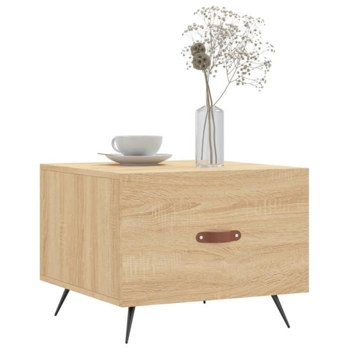 VidaXL Table basse Chêne sonoma 50x50x40 cm Bois d'ingénierie 829338