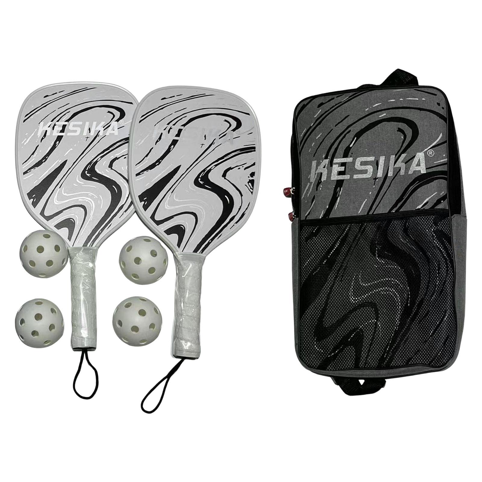 

Pickleball Racket Set Paddle Set Includes 2 Rackets 4 Pickleballs Professional Comfort Grip Edge Guard Pickleball Racquets чёрный