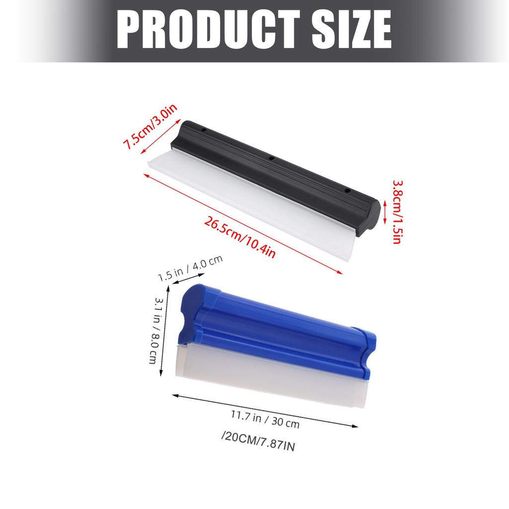 2pcs Water Scraper Tool Anti Scratch Silicone Car Window Cleaners Flexible Water Blade Scrapers For Clear View