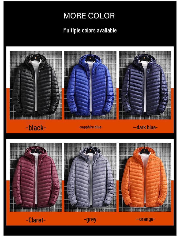 Herren Koreanischer Stil Leichte Kapuzen-Baumwolljacke - Jugend Kurz Übergröße Oberbekleidung