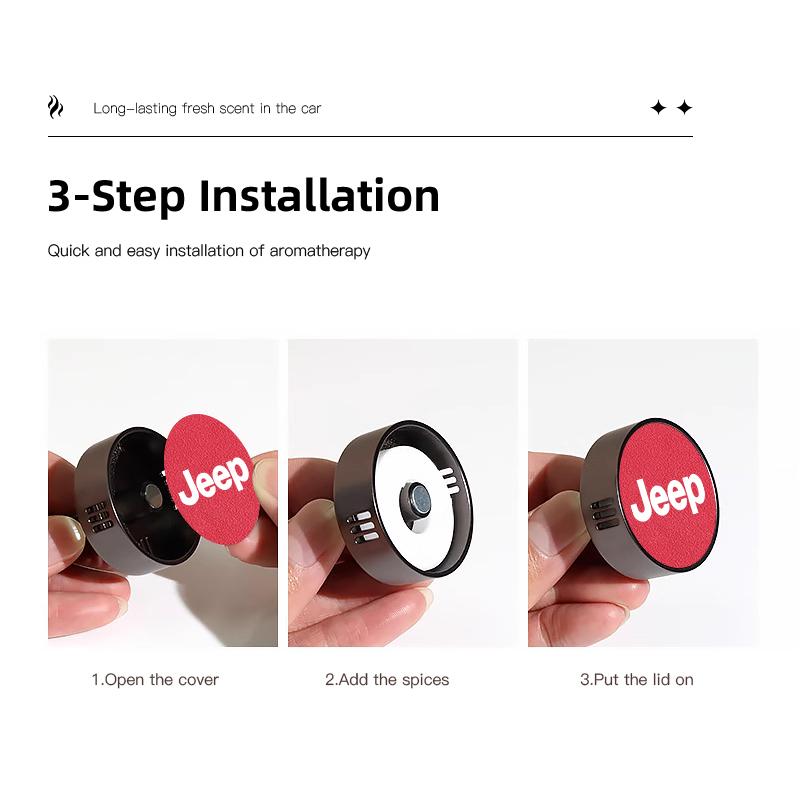 For Jeep Car Air Freshener Perfume Clip Aromatherapy Diffuser For Jeep Grand Cherokee Wrangler JK Gladiator Compass Renegade
