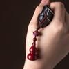 Cinnabar Gourd Pendant Necklace & Keychain Accessory